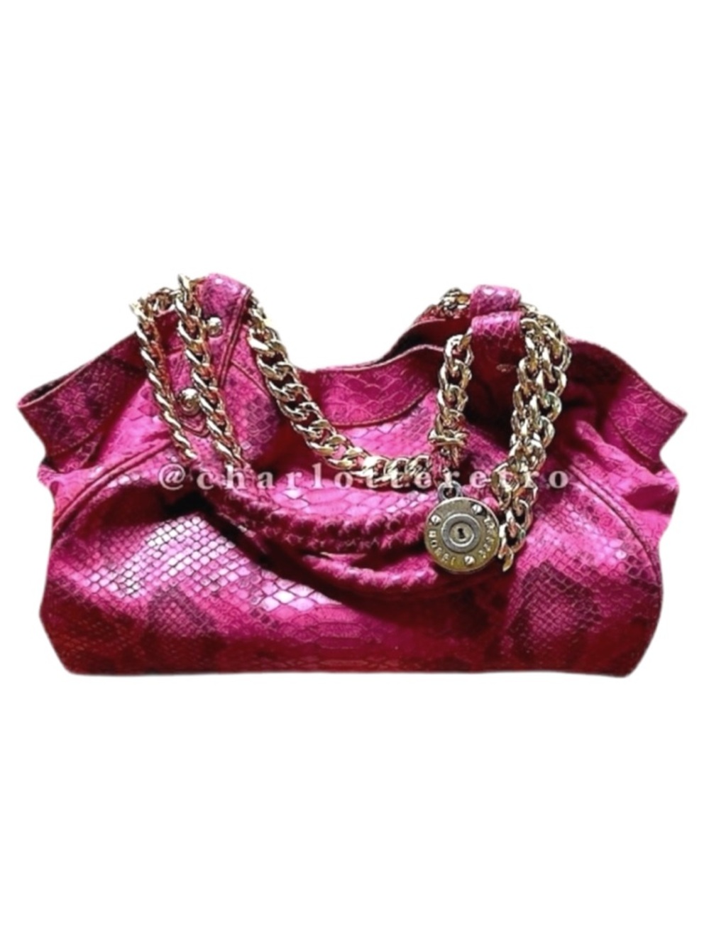 $550 Henri Bendel • Pink Milliner Snake Shopper